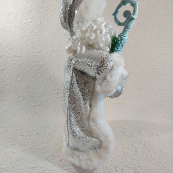 Vintage Dan Dee Silver Robed Christmas Holiday Santa Claus & Winter Staff 1980s - Picture 6 of 13